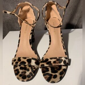 Madden Girl Brown Black Heels Stiletto Open-Toe women’s SZ 9.5